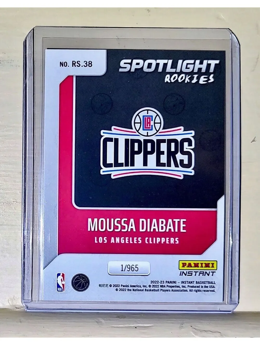 Moussa Diabate 2022-23 Panini NBA #38 Spotlight Rookies Card 1/965
